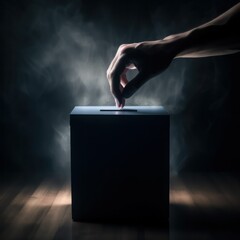 free elections. the hand that lowered the ballot into the voting box.freedom and the will of the people. generative AI
