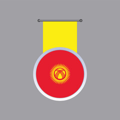 Illustration of kyrgyzstan flag Template