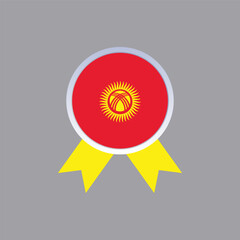 Illustration of kyrgyzstan flag Template