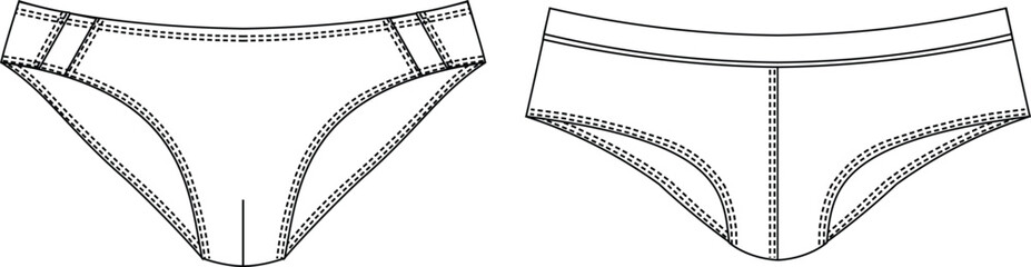 Fototapeta premium Man fashion, garment, isolated, boxer shorts, trunks, bundle, painting, men briefs, pants, boxer, style, strings, underpants, vector, clothing, long underwear, underwear, swimwear