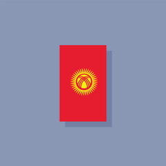 Illustration of kyrgyzstan flag Template