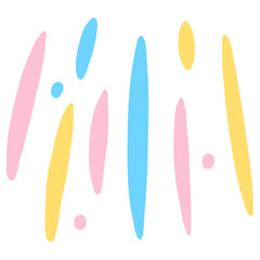 Cute element sparkles doodle clipart.