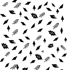 Pattern - Black and White Isolated Icon - Vector illustration