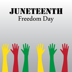 juneteenth typography vector. Suitable for card, banner , or poster