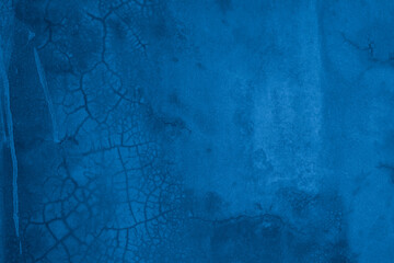 Old wall pattern texture cement blue dark abstract  blue color design are light with black gradient background.