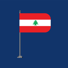 Illustration of lebanon flag Template