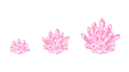 成長する結晶のイラスト