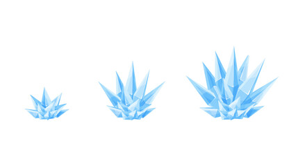 成長する結晶のイラスト