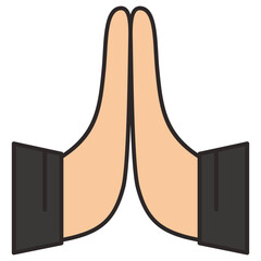 apologize hand gesture