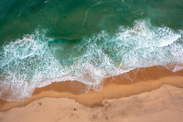 Atlantic ocean beach aerial view
