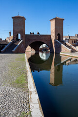 comacchio regional park delta del po lagoon city famous for its archaeological excavations and eel...
