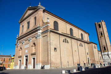 comacchio regional park delta del po lagoon city famous for its archaeological excavations and eel...