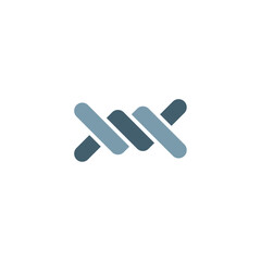 metal wire fence logo vector icon