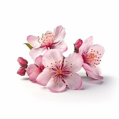 Obraz premium spring flowers on white background