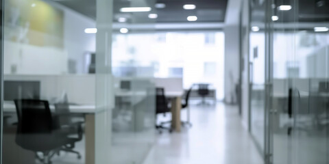 Abstract blurred office interior room