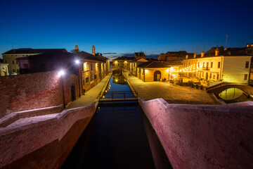 comacchio regional park delta del po lagoon city famous for its archaeological excavations and eel...