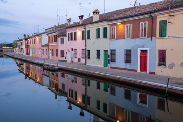 comacchio regional park delta del po lagoon city famous for its archaeological excavations and eel...