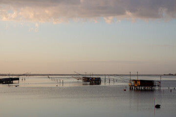 comacchio regional park delta del po lagoon city famous for its archaeological excavations and eel...