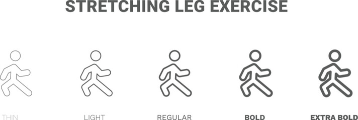 stretching leg exercise icon. Thin, regular, bold and more style stretching leg exercise icon from Fitness and Gym collection. Editable stretching leg exercise symbol can be used web and mobile