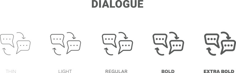 dialogue icon. Thin, regular, bold and more dialogue icon from Human Resources collection. Editable dialogue symbol can be used web and mobile