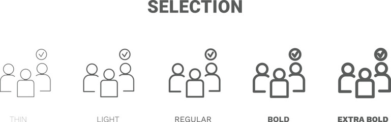 selection icon. Thin, regular, bold and more selection icon from Human Resources collection. Editable selection symbol can be used web and mobile