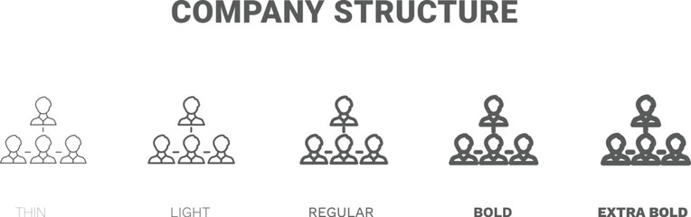 company structure icon. Thin, regular, bold and more company structure icon from Human Resources collection. Editable company structure symbol can be used web and mobile