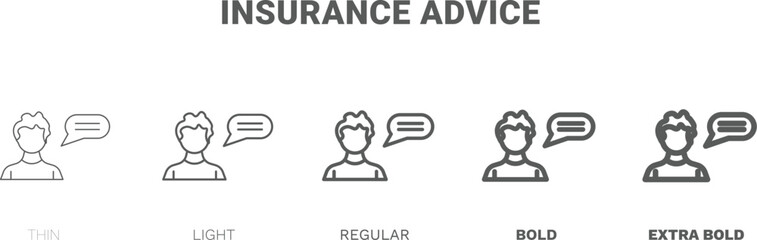 insurance advice icon. Thin, regular, bold and more insurance advice icon from Insurance and Coverage collection. Editable insurance advice symbol can be used web and mobile