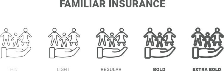 familiar insurance icon. Thin, regular, bold and more familiar insurance icon from Insurance and Coverage collection. Editable familiar insurance symbol can be used web and mobile