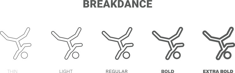 breakdance icon. Thin, regular, bold and more breakdance icon from sport and game collection. Editable breakdance symbol can be used web and mobile