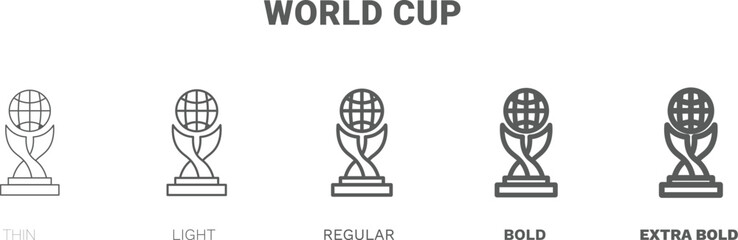 world cup icon. Thin, regular, bold and more world cup icon from sport and game collection. Editable world cup symbol can be used web and mobile