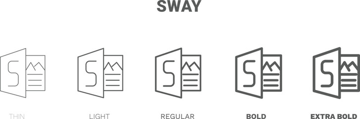 sway icon. Thin, regular, bold and more style sway icon from startup and strategy collection. Editable sway symbol can be used web and mobile