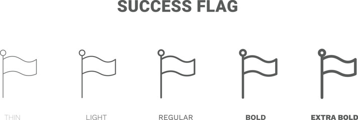 success flag icon. Thin, regular, bold and more style success flag icon from startup and strategy collection. Editable success flag symbol can be used web and mobile