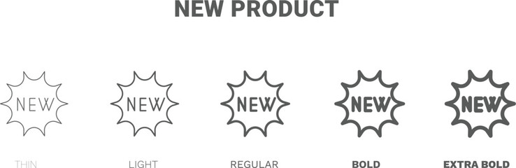 new product icon. Thin, regular, bold and more style new product icon from startup and strategy collection. Editable new product symbol can be used web and mobile