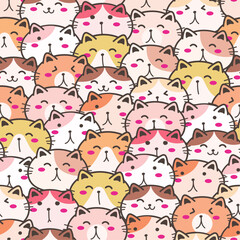 Cat theme for backgrounds. Vector illustration 