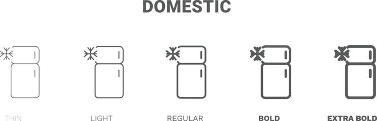 domestic icon. Thin, regular, bold and more style domestic icon from technology collection. Editable domestic symbol can be used web and mobile