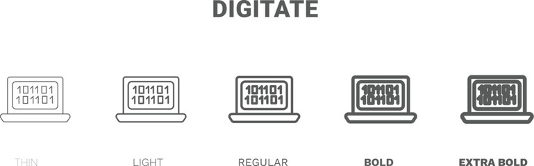 digitate icon. Thin, regular, bold and more style digitate icon from technology collection. Editable digitate symbol can be used web and mobile