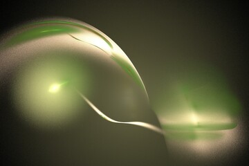 glowing sphere on black