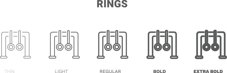 rings icon. Thin, regular, bold and more style rings icon from health and medical collection. Editable rings symbol can be used web and mobile