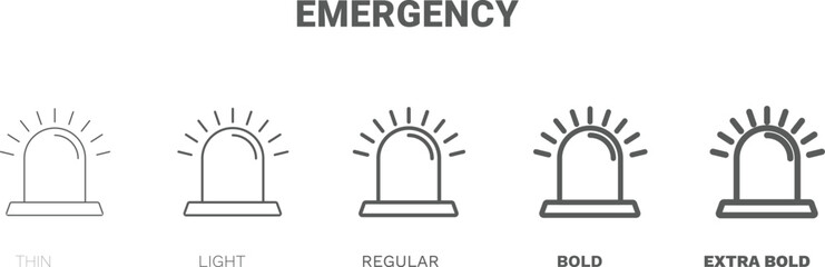 emergency icon. Thin, regular, bold and more style emergency icon from health and medical collection. Editable emergency symbol can be used web and mobile
