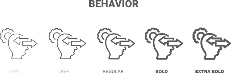 behavior icon. Thin, regular, bold and more style behavior icon from marketing collection. Editable behavior symbol can be used web and mobile