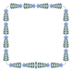 北欧風 花柄のフレーム