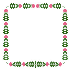 北欧風 花柄のフレーム