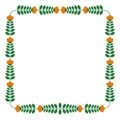 北欧風 花柄のフレーム