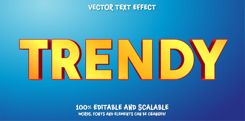 3D Yellow Trendy Editable Text Effect