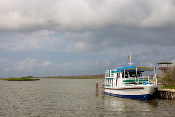 comacchio regional park delta del po lagoon city famous for its archaeological excavations and eel...