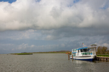 comacchio regional park delta del po lagoon city famous for its archaeological excavations and eel...