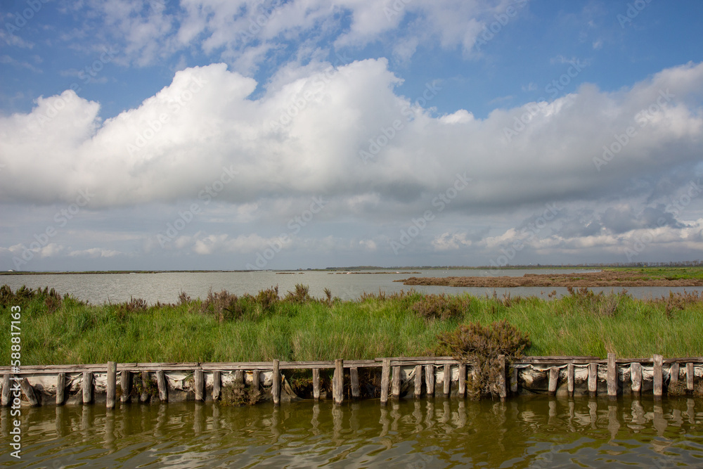 Wall mural comacchio regional park delta del po lagoon city famous for its archaeological excavations and eel f