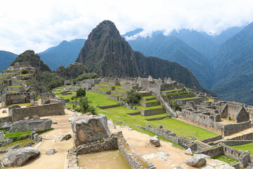 Machu Picchu ruins Peru wonder of the world without people