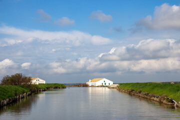 comacchio regional park delta del po lagoon city famous for its archaeological excavations and eel...