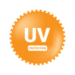 Uv protection icon isolated on white background. Logo and symbol. Sign. Vector illustration